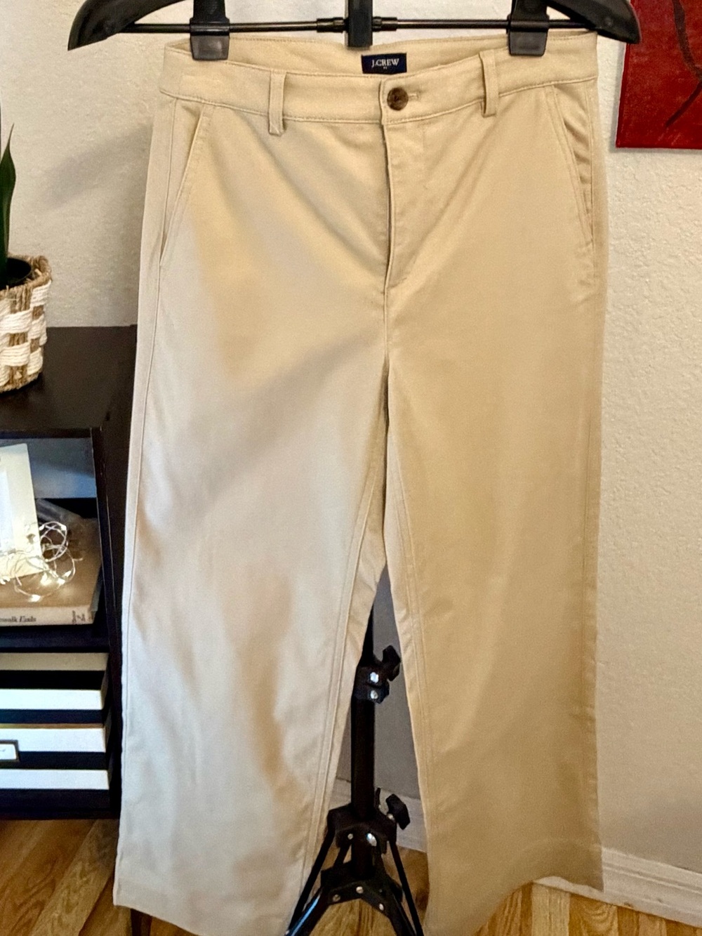 NWT J.Crew Factory Wide-Leg Chino Pants Khaki Petite 4P